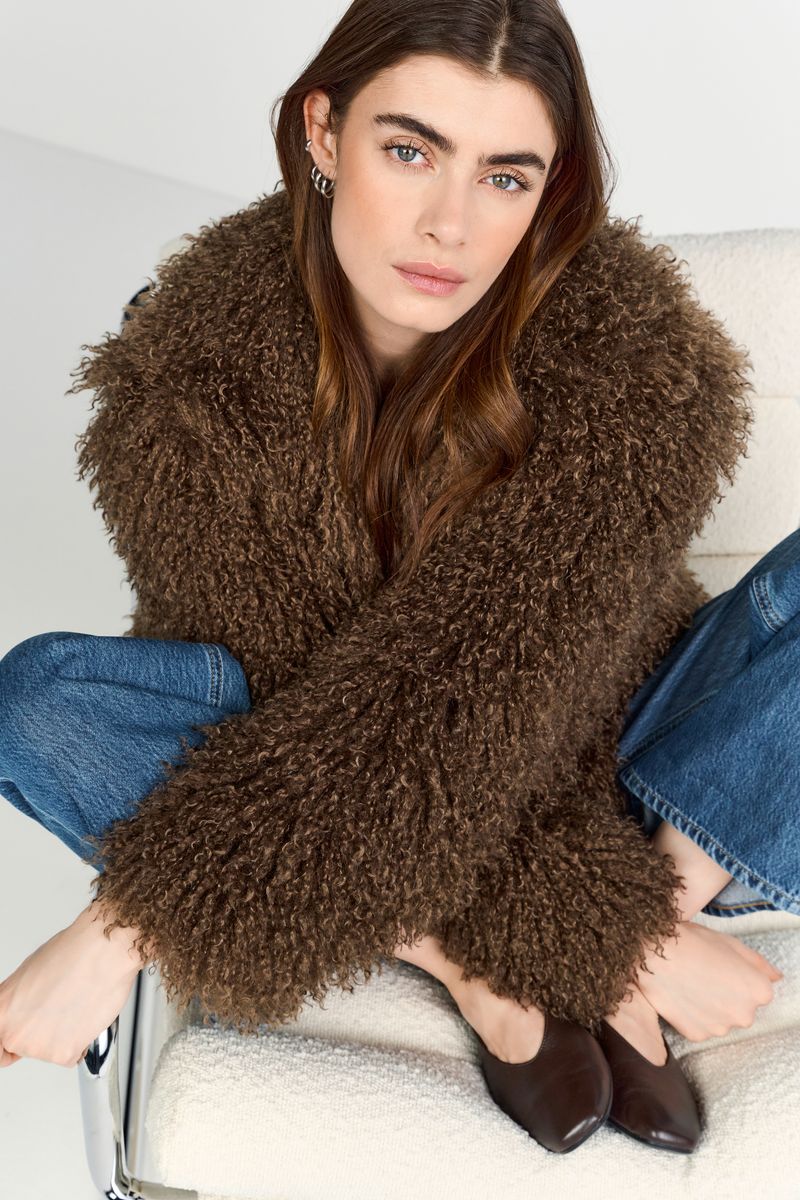 Long Hair Shearling Jacket