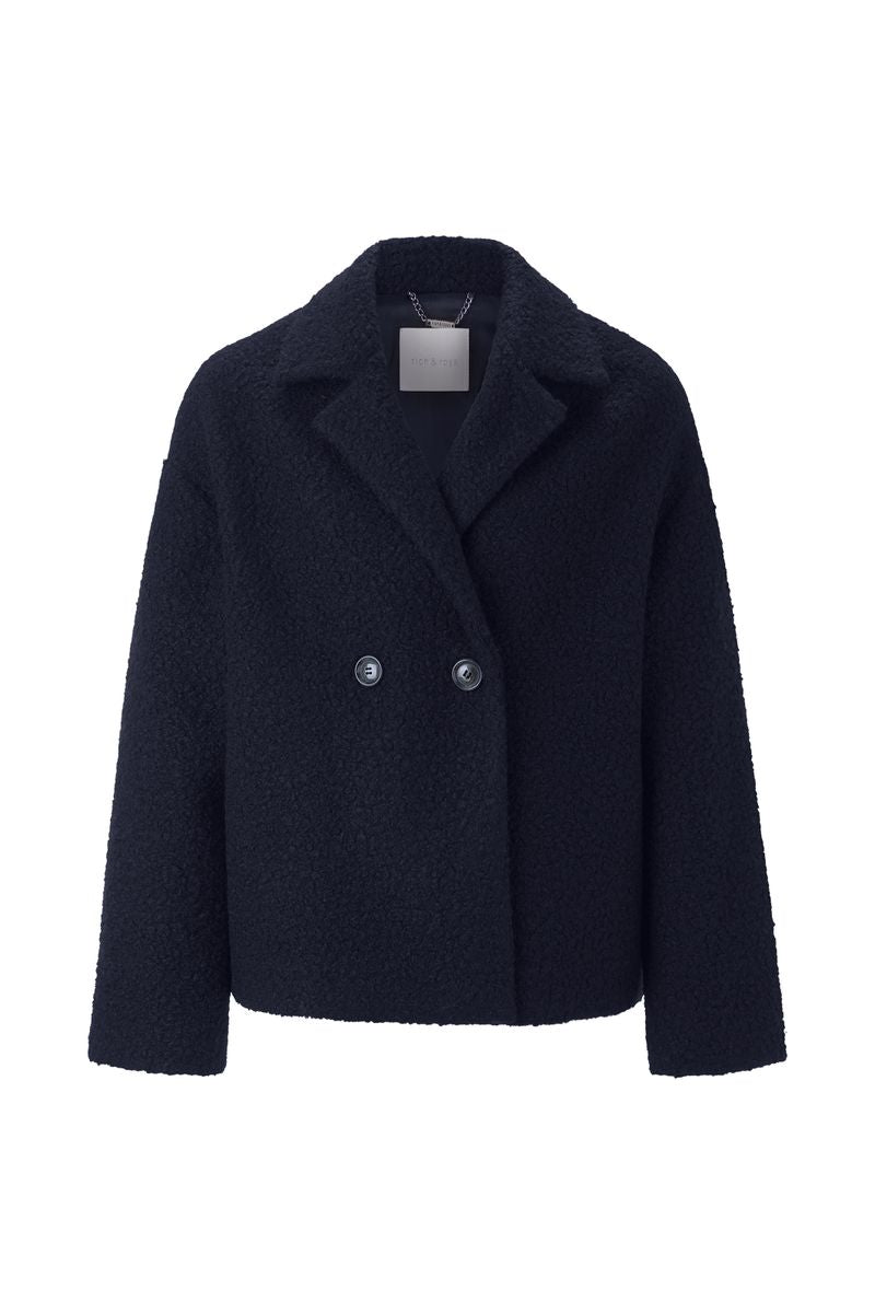 Double Breasted Curly Oversize Jacket