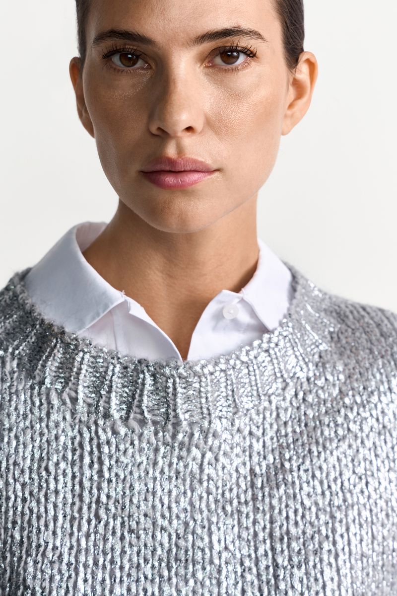 Foil Printed Crew Neck