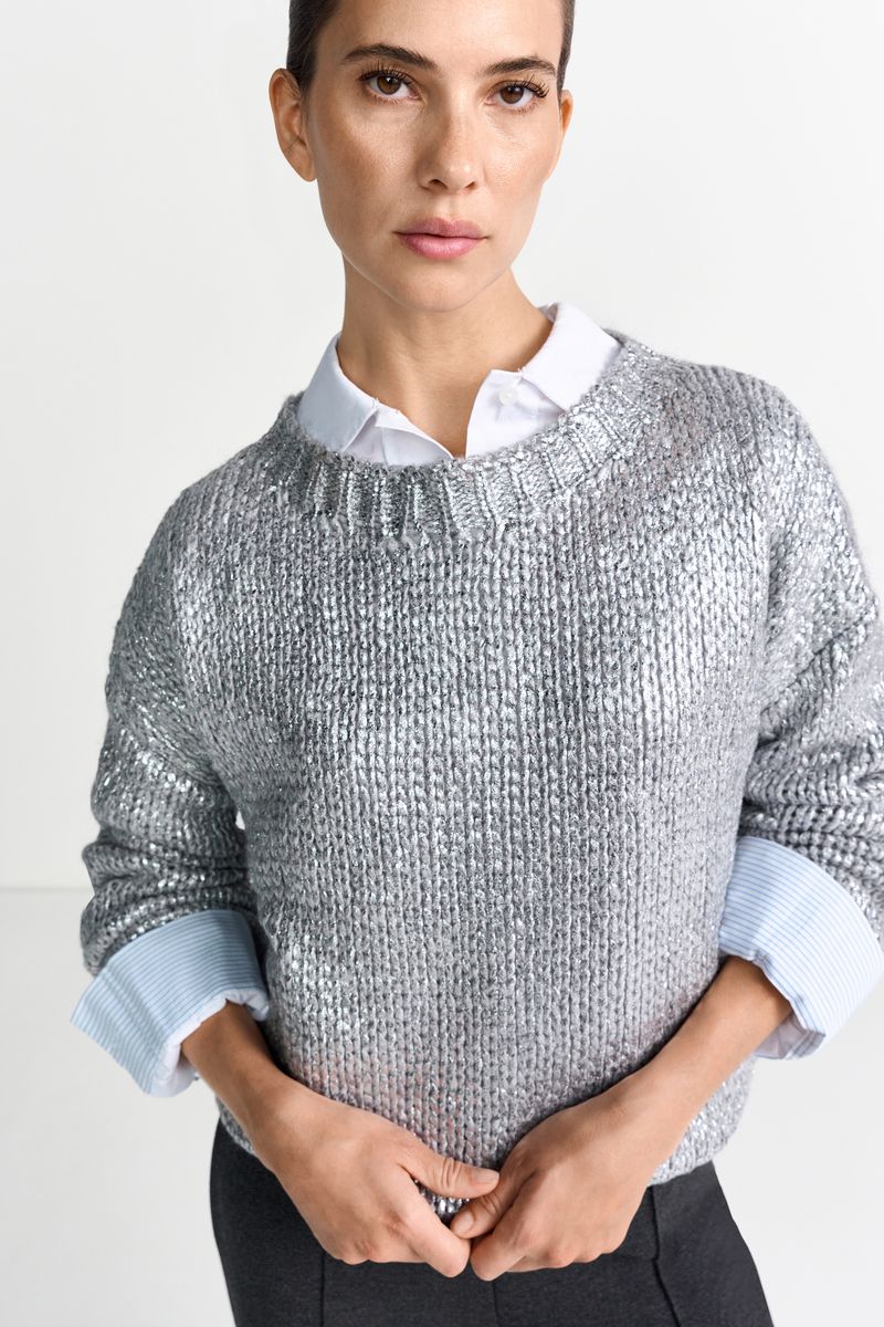 Foil Printed Crew Neck