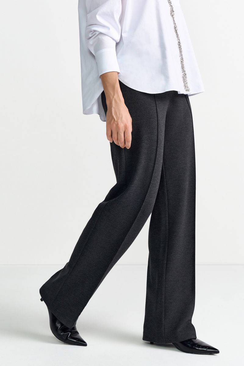 Wide Pants With Elastic Tape