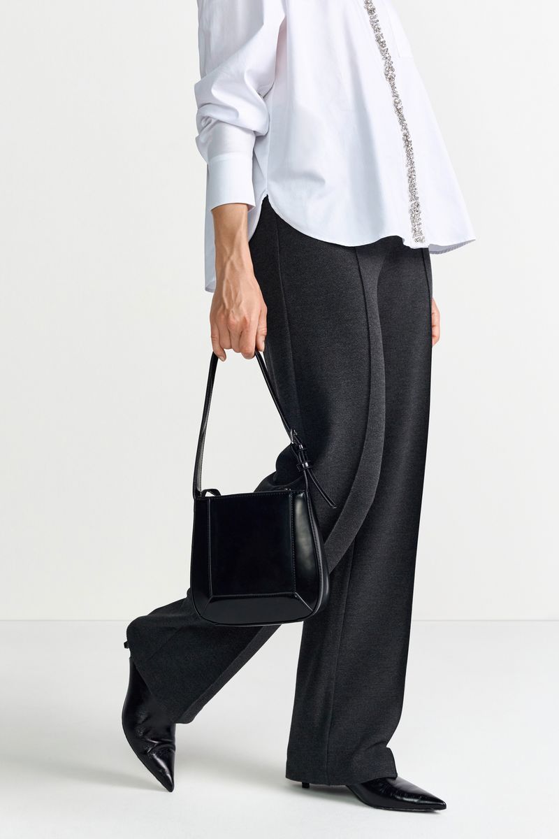 Wide Pants With Elastic Tape