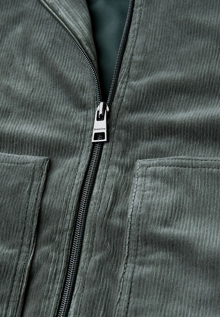 Cordjacke mit Zipper