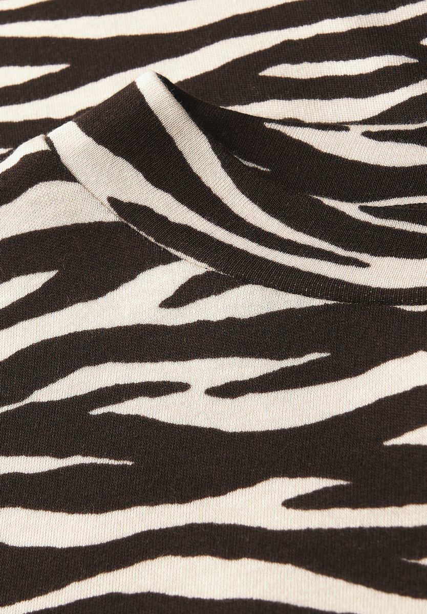 T-Shirt mit Zebra Print