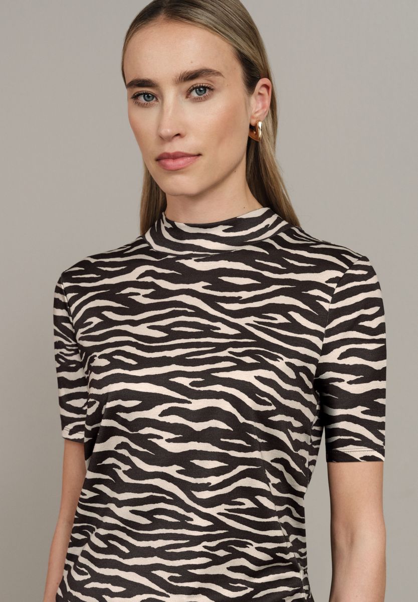 T-Shirt mit Zebra Print