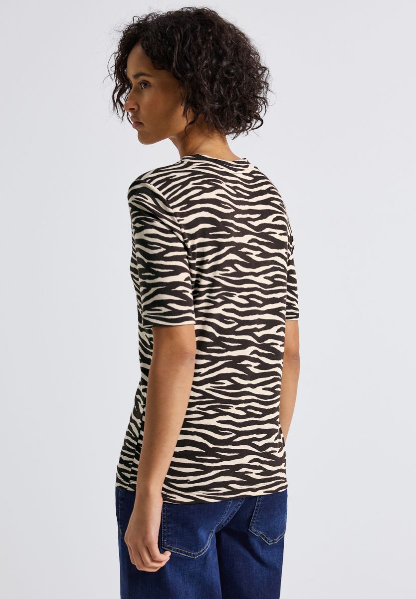 T-Shirt mit Zebra Print