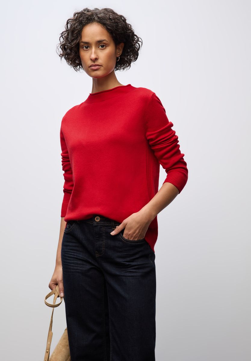 Pullover mit Rollkante