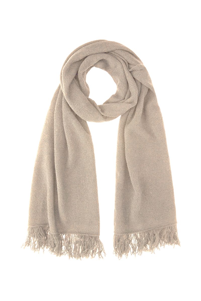 Knitted Scarf with Fringe Edge