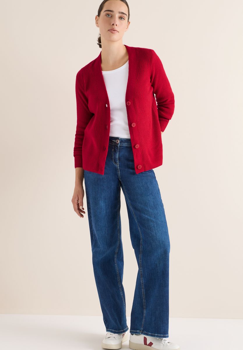 Cardigan mit Strukturdetail