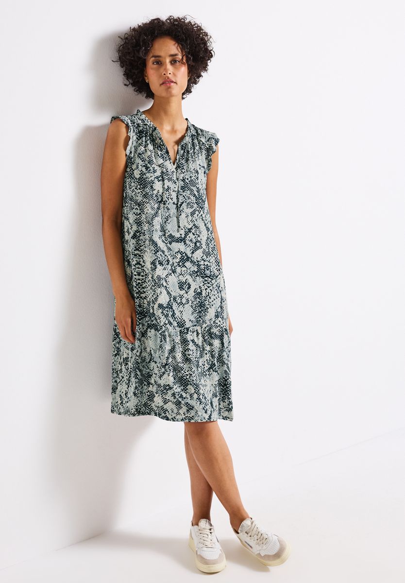 Snake Print Tunika-Kleid