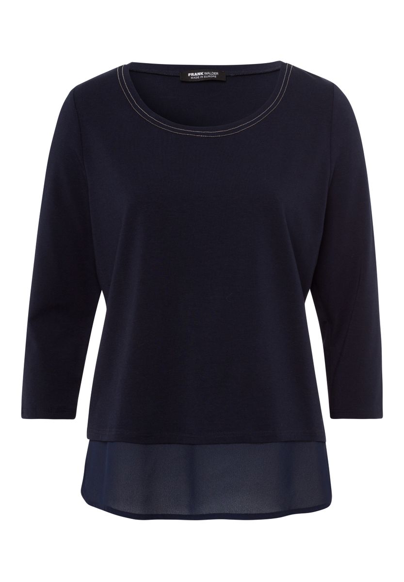 Shirt ELEMENTS mit Chiffon-Saum