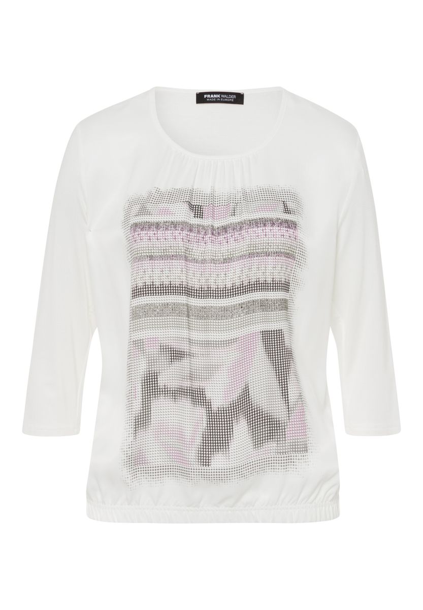 Blusenshirt ICED LAVENDER mit Placement-Print