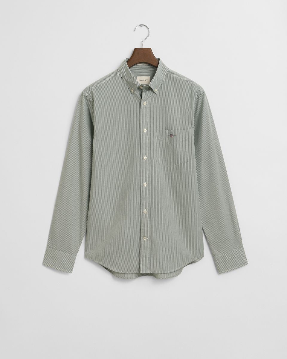 Regular Fit Classic Banker Stripe Popeline Hemd