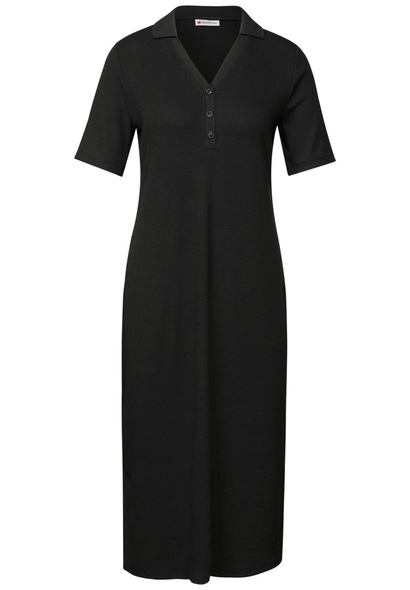 Polokleid mit Rippstruktur