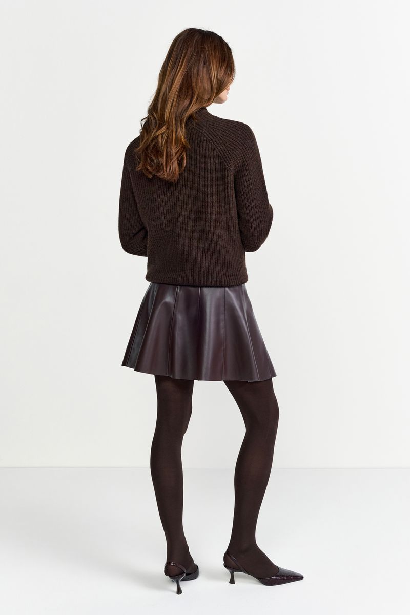 Fake Leather Skirt