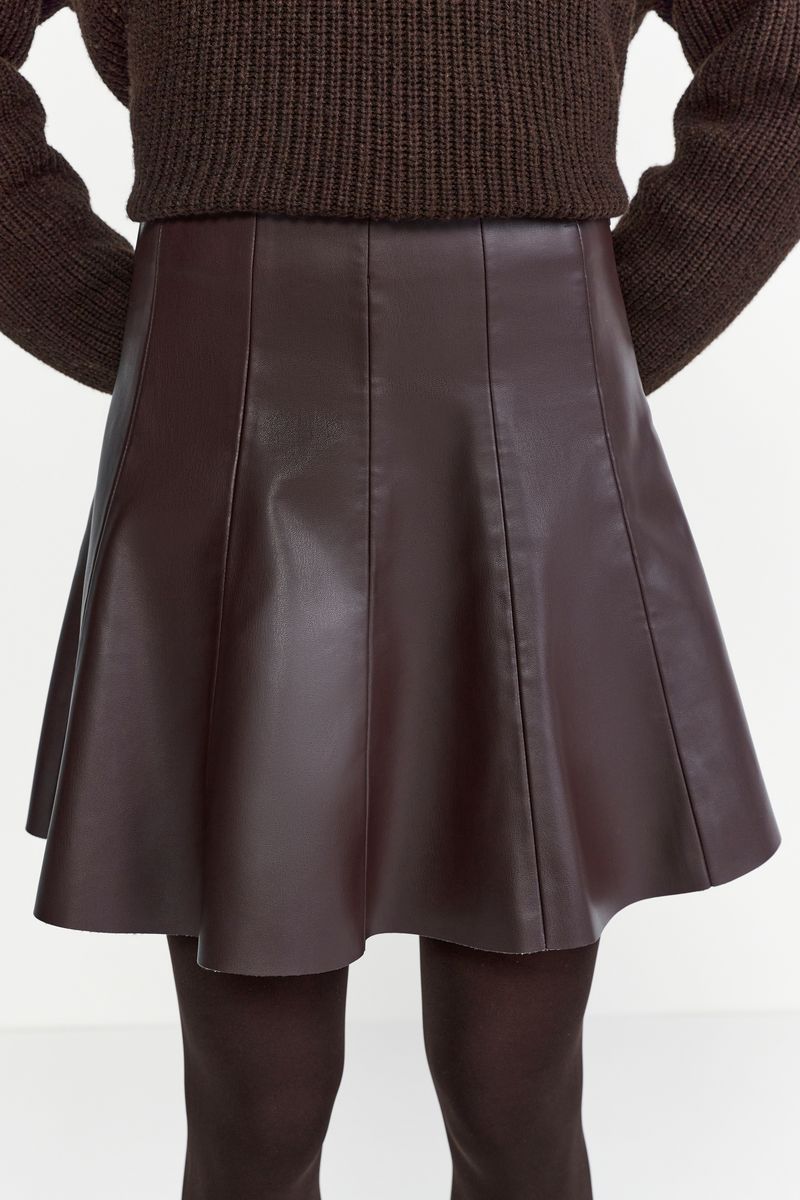Fake Leather Skirt
