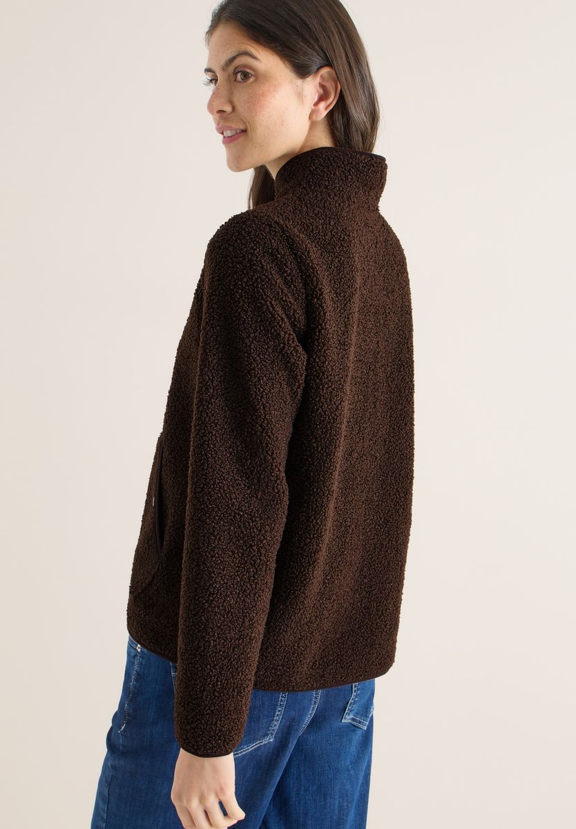 Jacke aus Teddy-Material mit Zipper