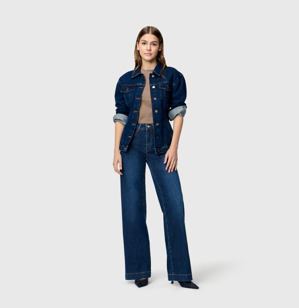 MAC JEANS - RICH PALAZZO, Light weight denim