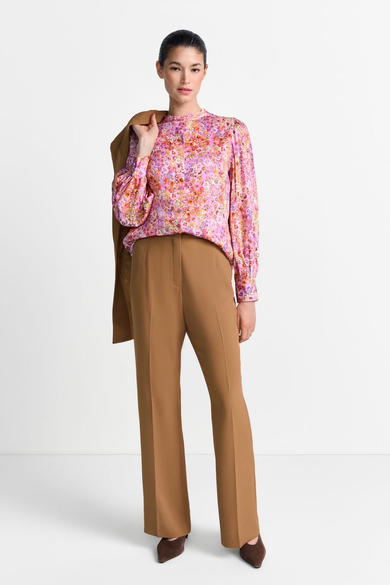 Printed Blouse with Bow