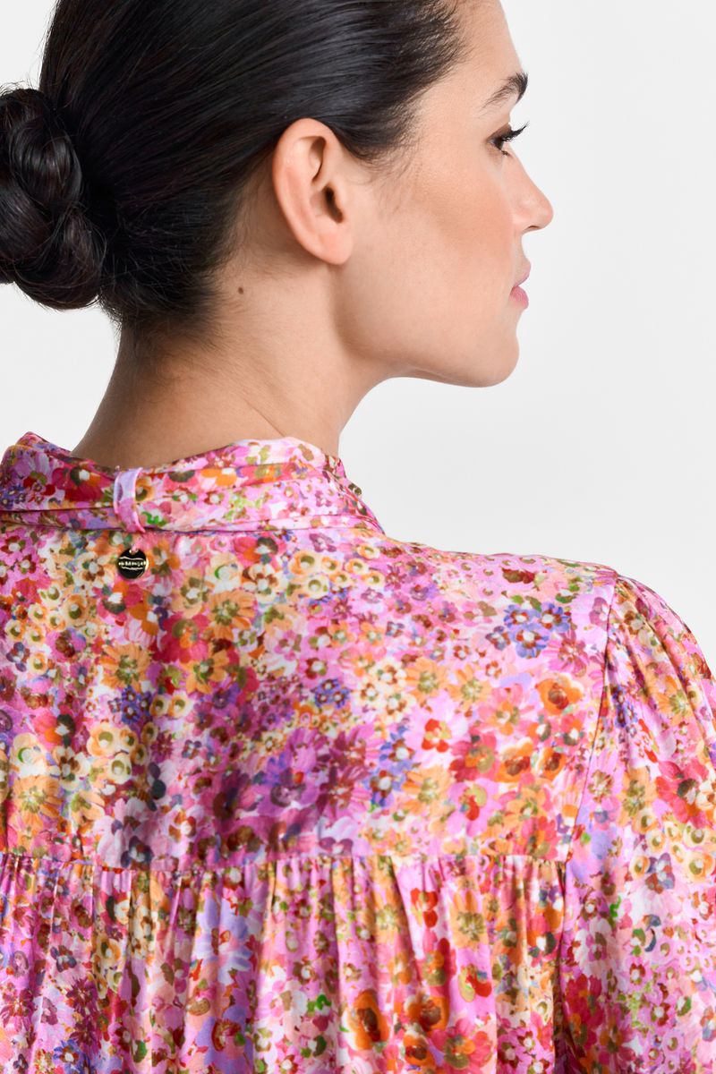 Printed Blouse with Bow