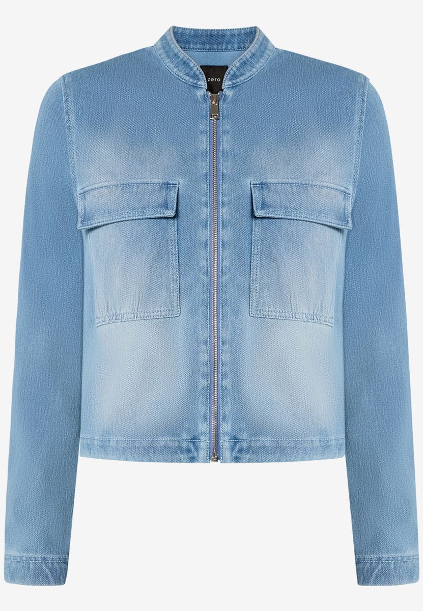 Jeansjacke mit Reißverschluss