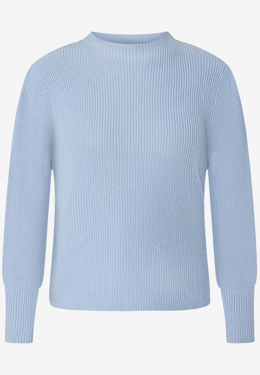 Strickpullover mit Ballonärmeln