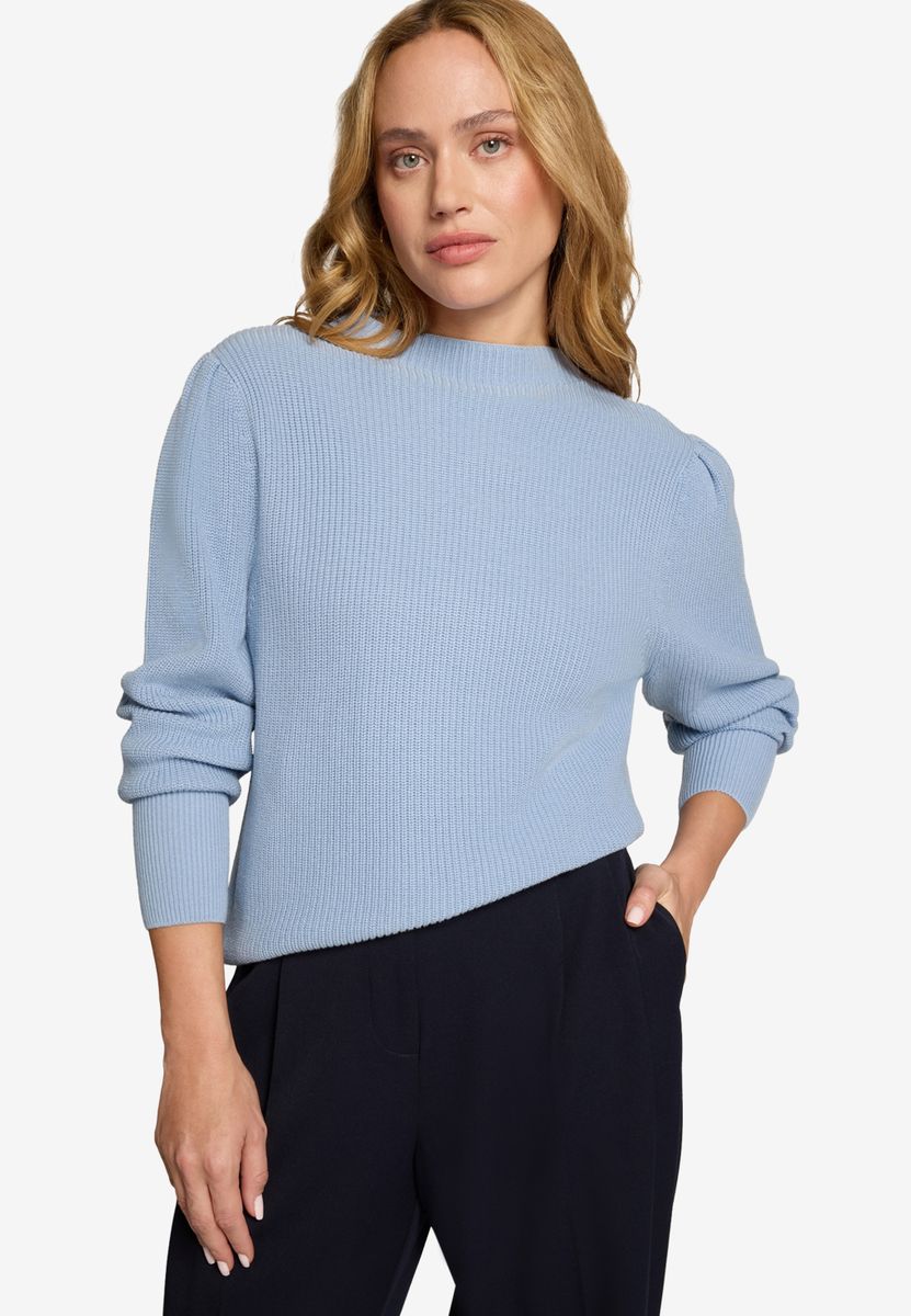 Strickpullover mit Ballonärmeln