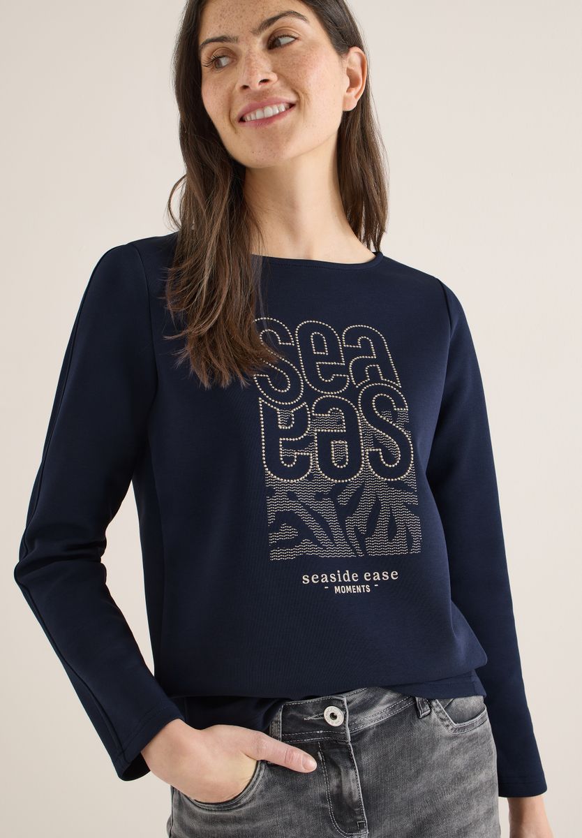 Silk-Touch Stickerei Shirt