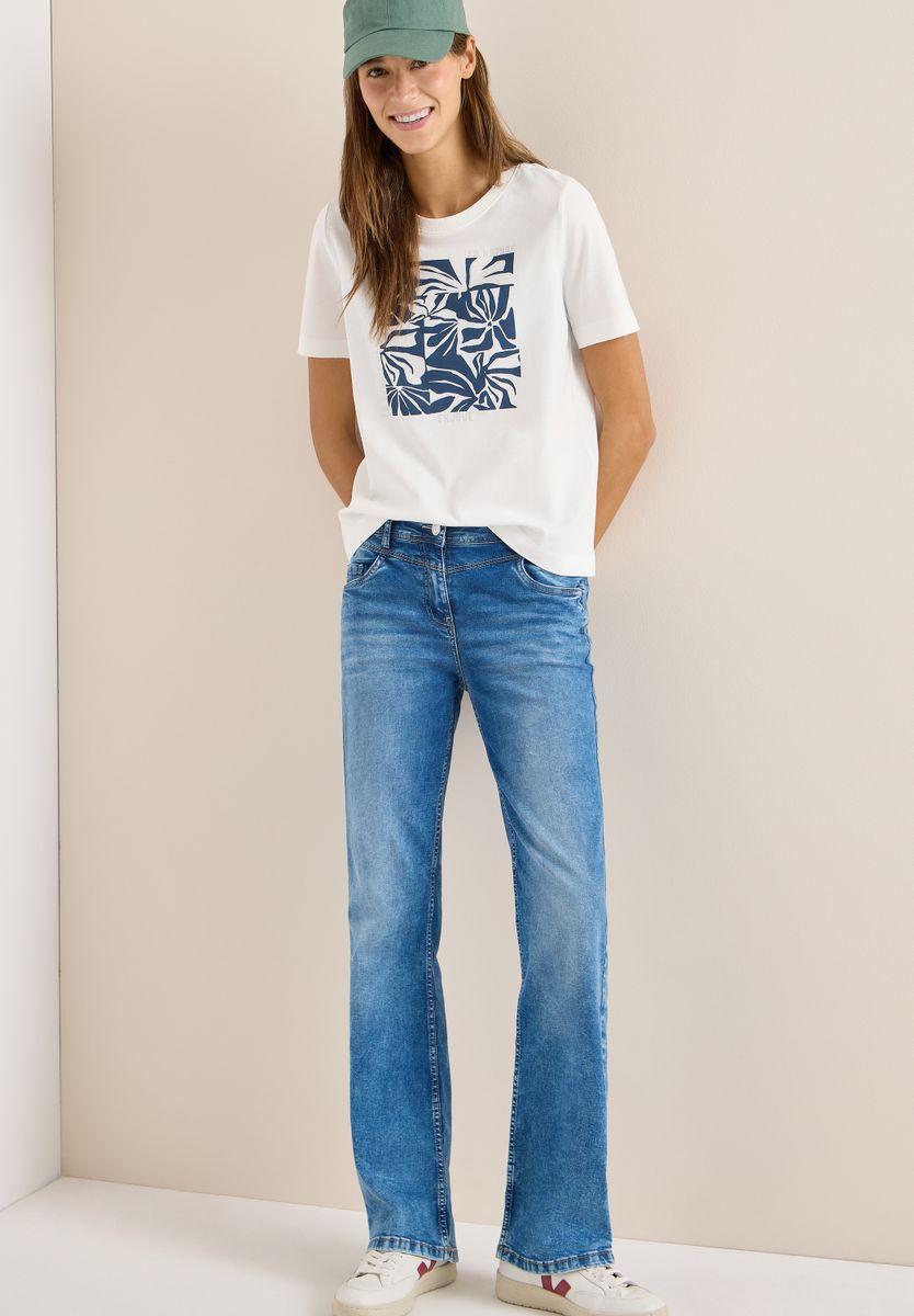 T-Shirt mit Rundhals und Frontprint