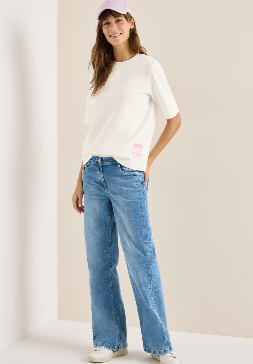 Kurzarm Sweatshirt mit Backprint