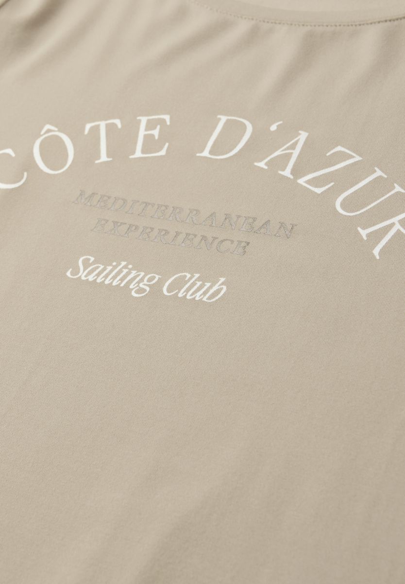 T-Shirt mit Rundhals und Wording