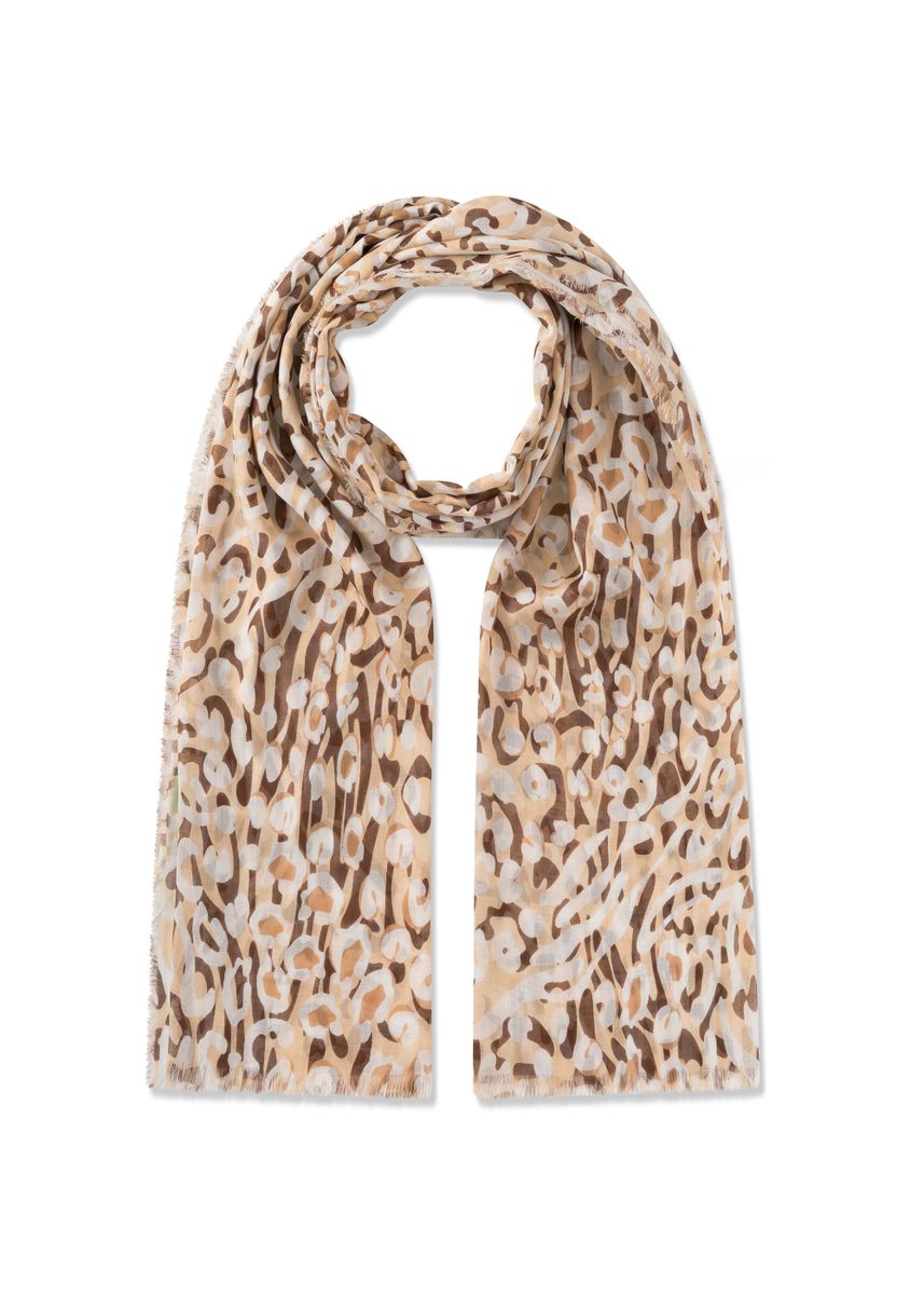 Schal aus Bambus mit Leomuster