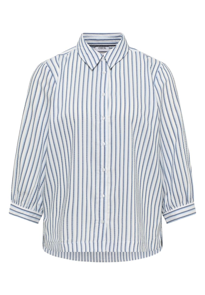 Bluse in Seersucker Qualität