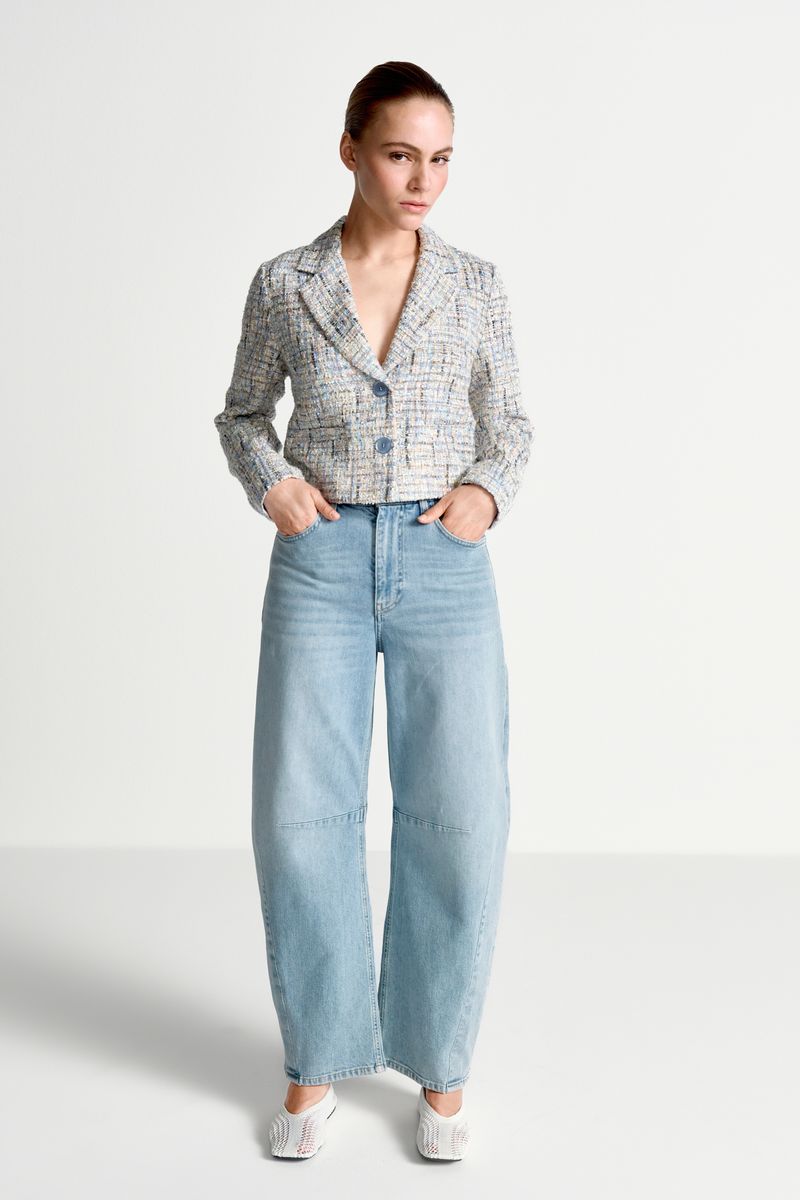 Cropped boucle jacket