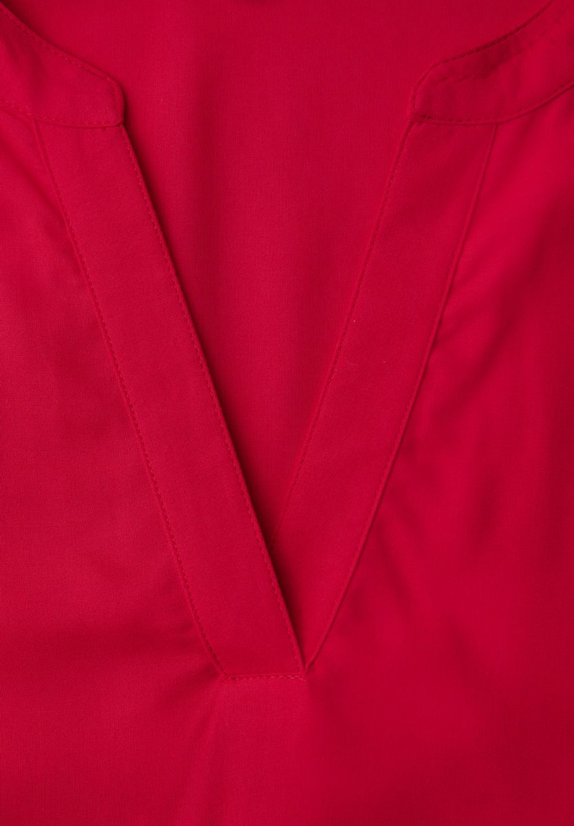 Kurzarm Bluse mit Turn-Up