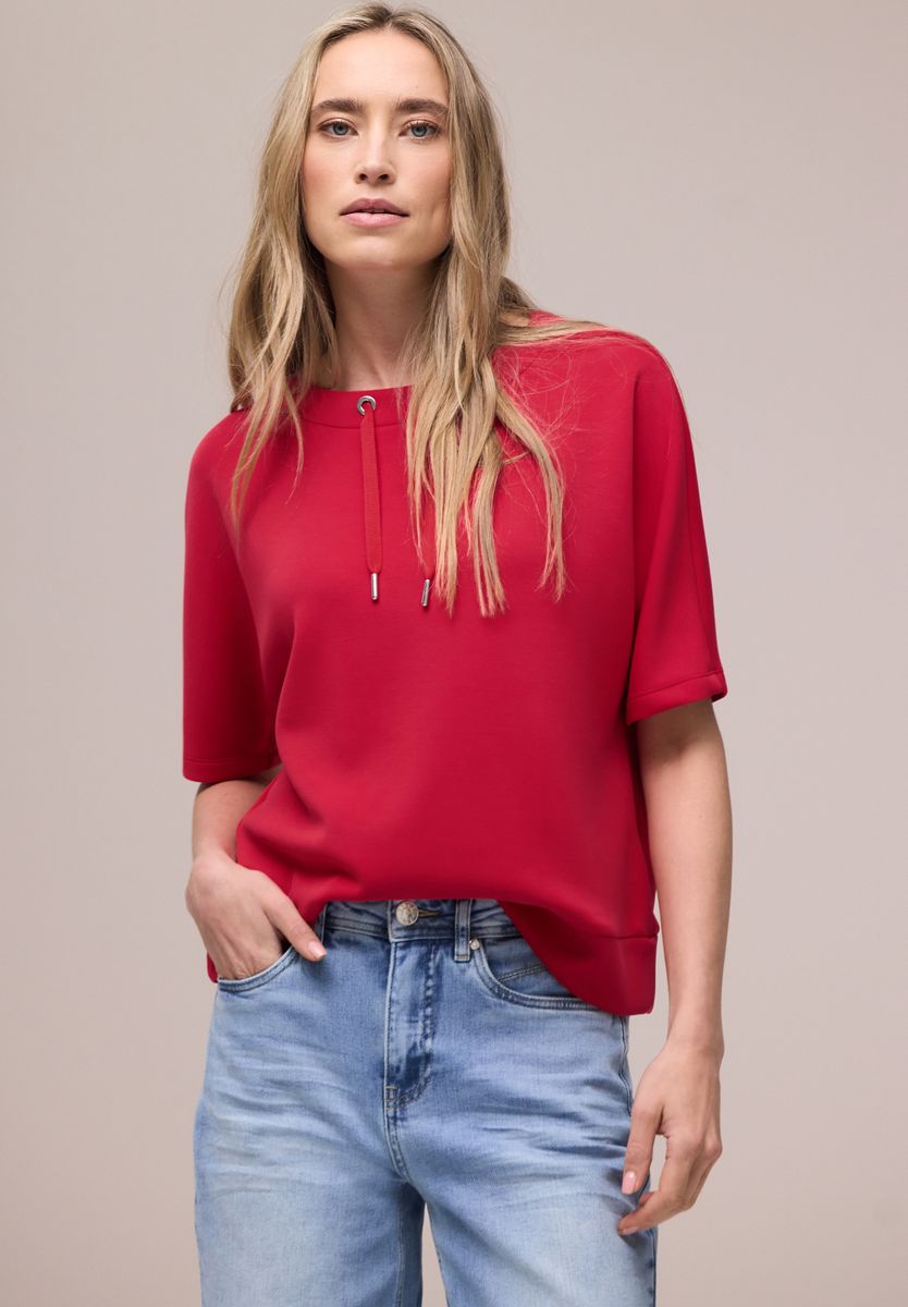 Dropped Shoulder Shirt im Silk-Look