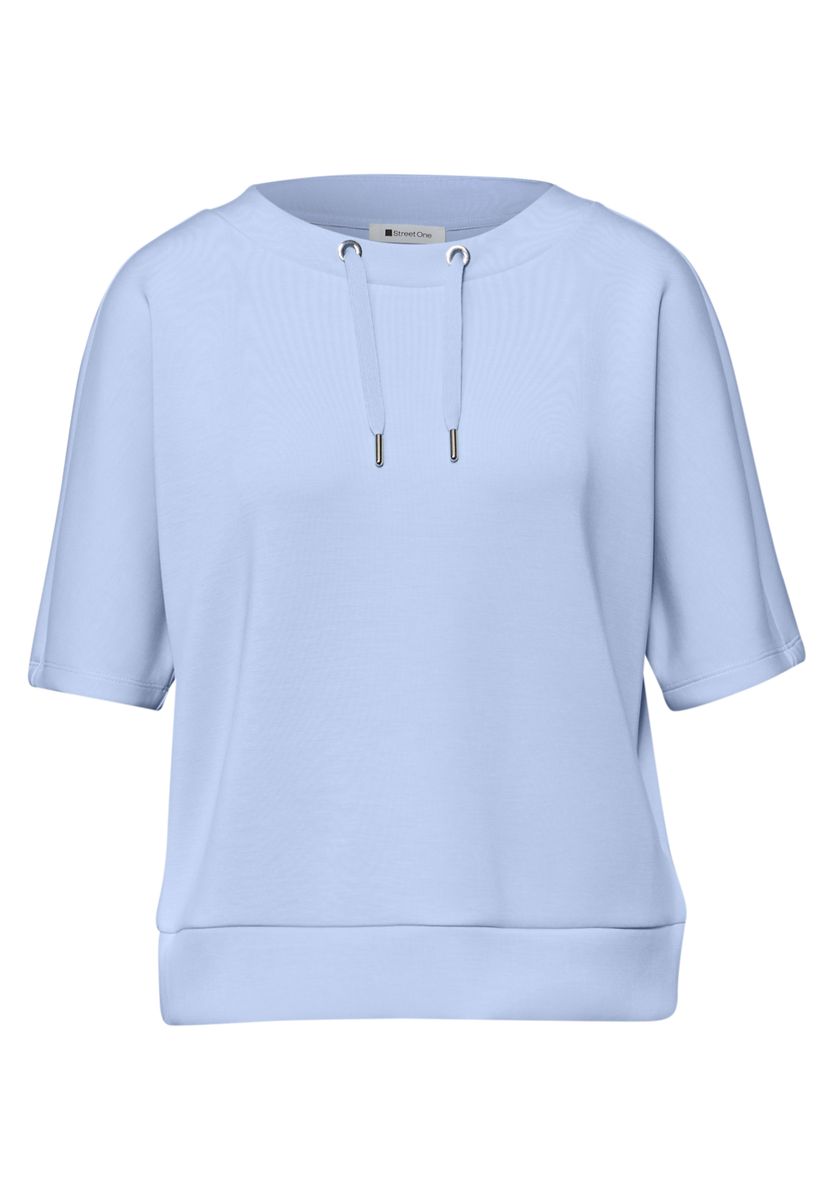 Dropped Shoulder Shirt im Silk-Look