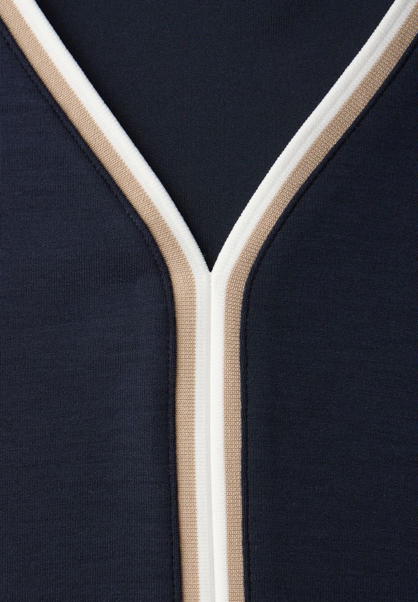 3/4-Arm Shirt mit Kontrastdetail