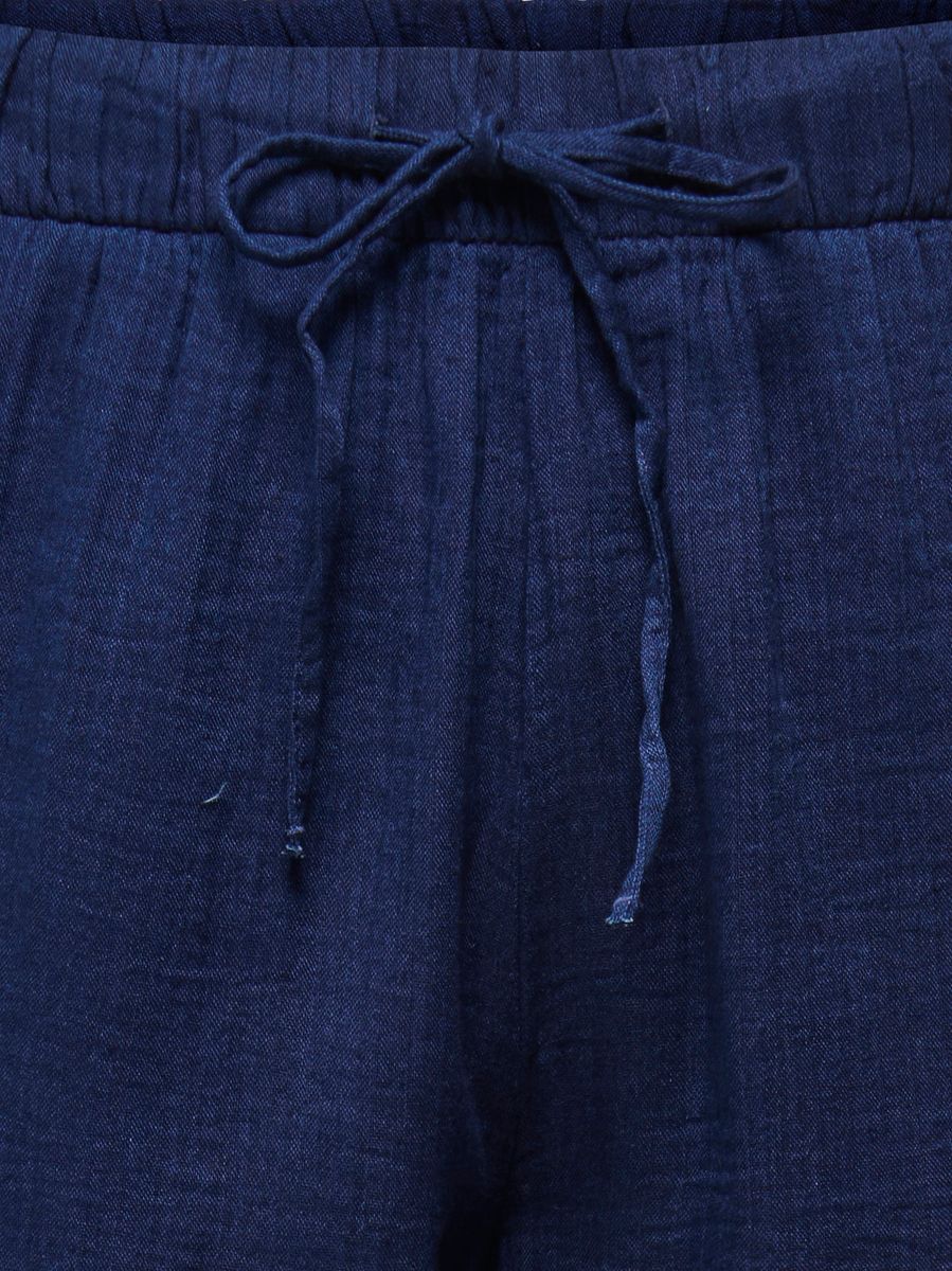 ONLLEONI SEERSUCKER PULL UP PANTS WVN