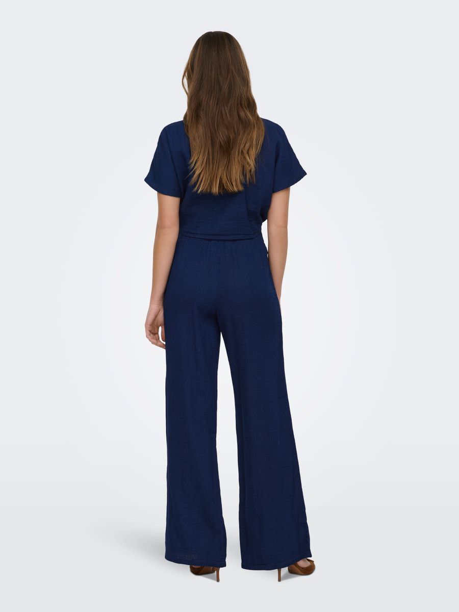 ONLLEONI SEERSUCKER PULL UP PANTS WVN