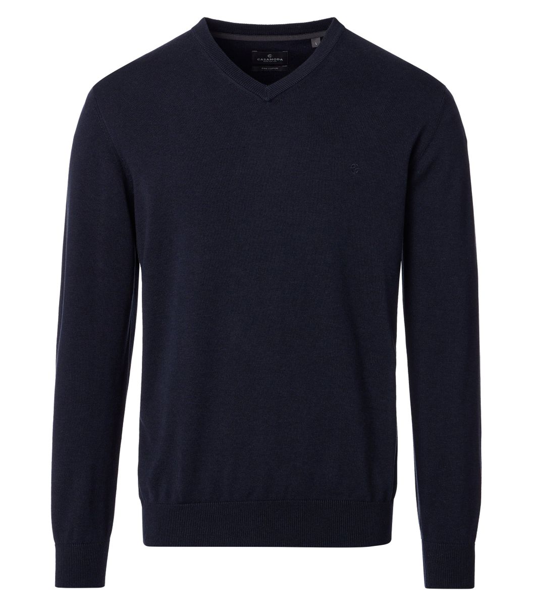 Pullover mit V-Ausschnitt uni 004430