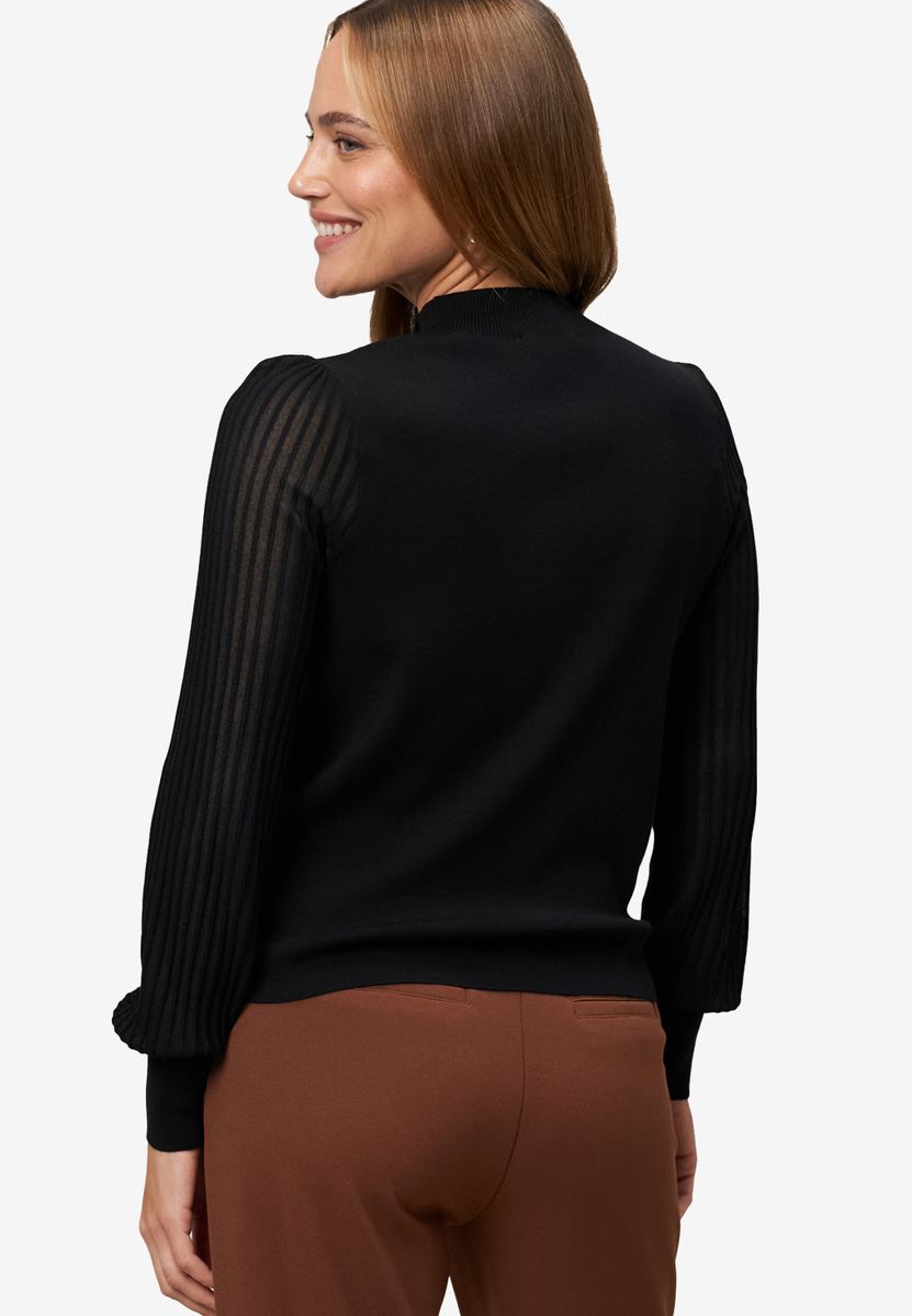 Damen Pullover  mit transparenten Ärmeln