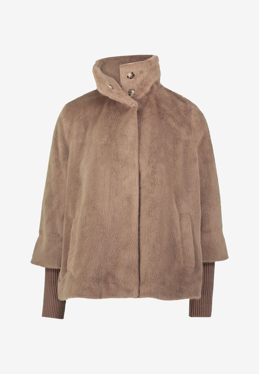 Plüschjacke mit Knöpfen