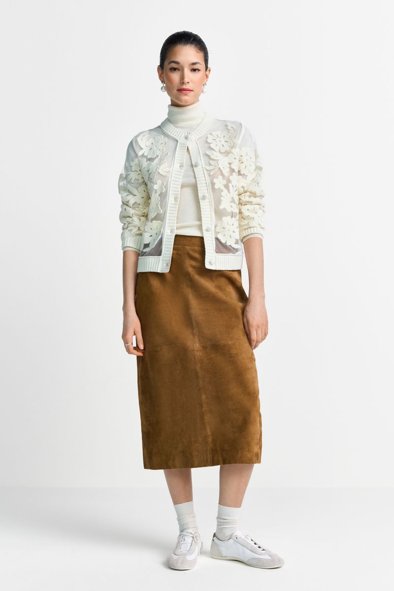 CNK Cardi with Mesh Embro