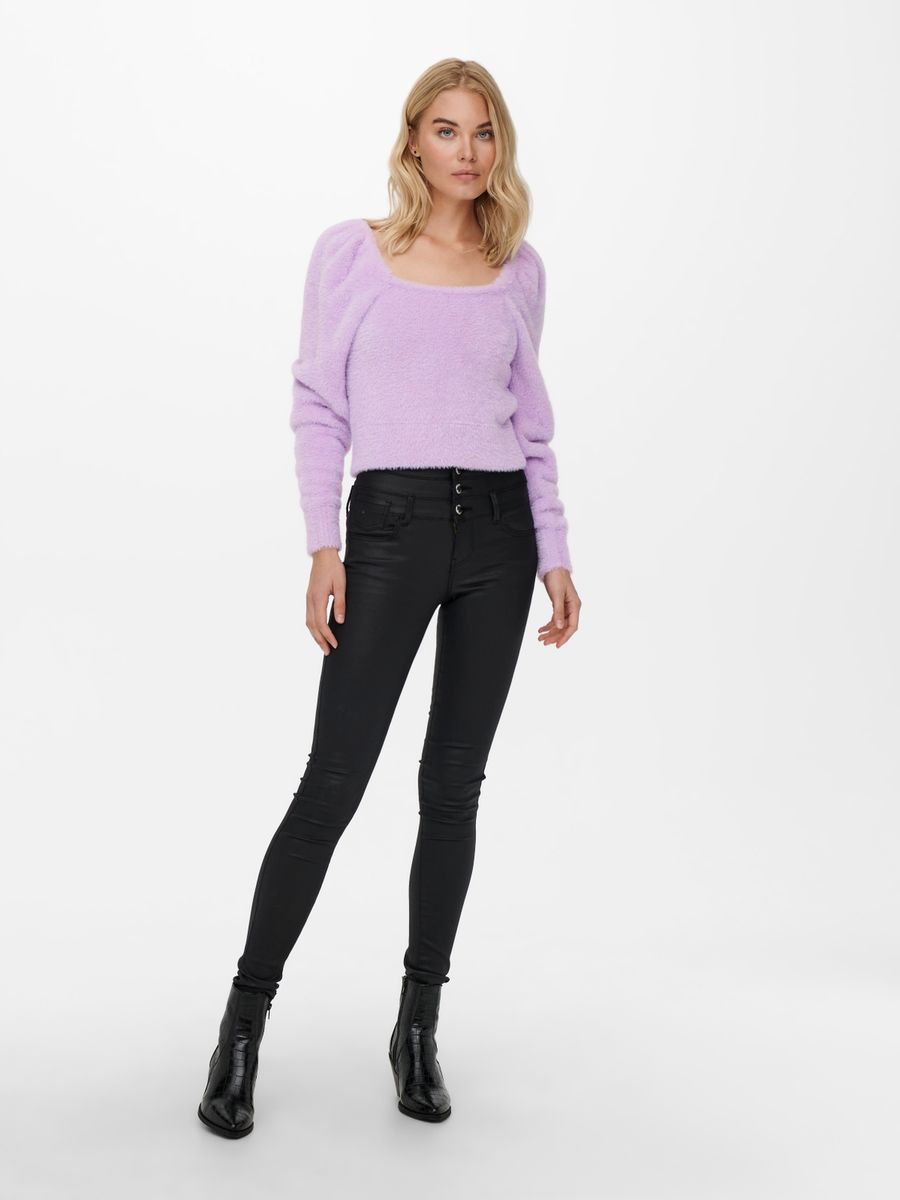 ONLPIUMO L/S SQUARENECK PULLOVER KNT