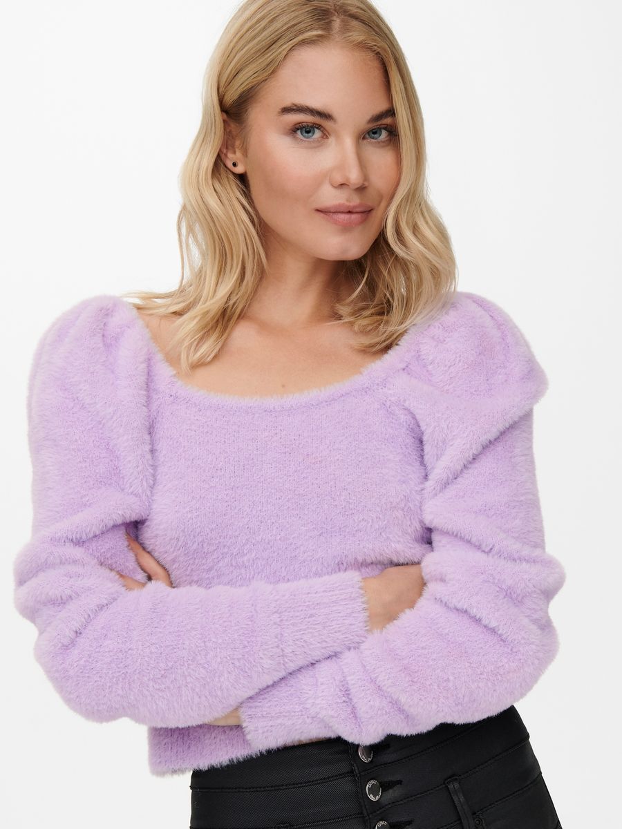 ONLPIUMO L/S SQUARENECK PULLOVER KNT