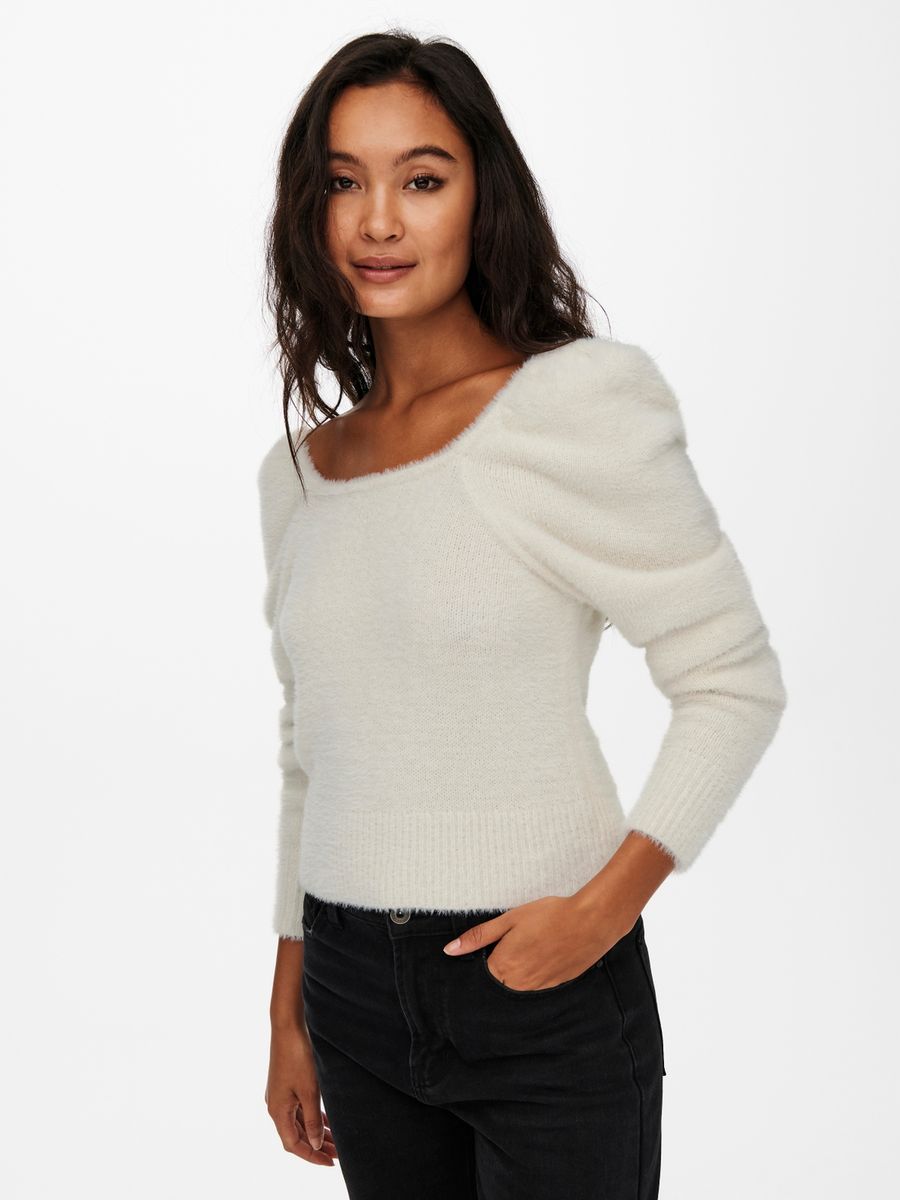ONLPIUMO L/S SQUARENECK PULLOVER KNT