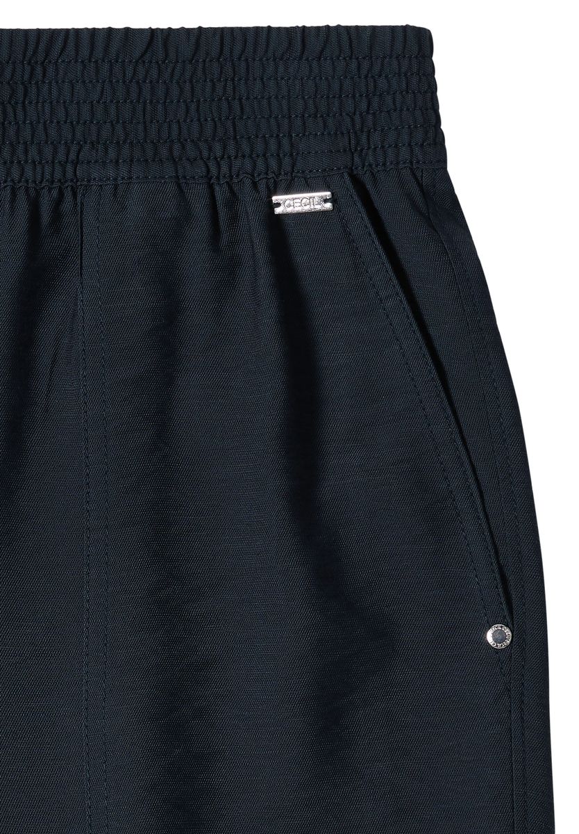 Mid Waist Slim Leg Hose im Loose Fit
