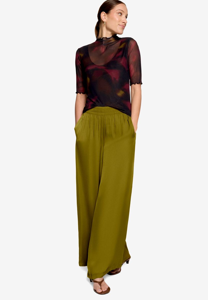 Mesh-Shirt mit Blumen