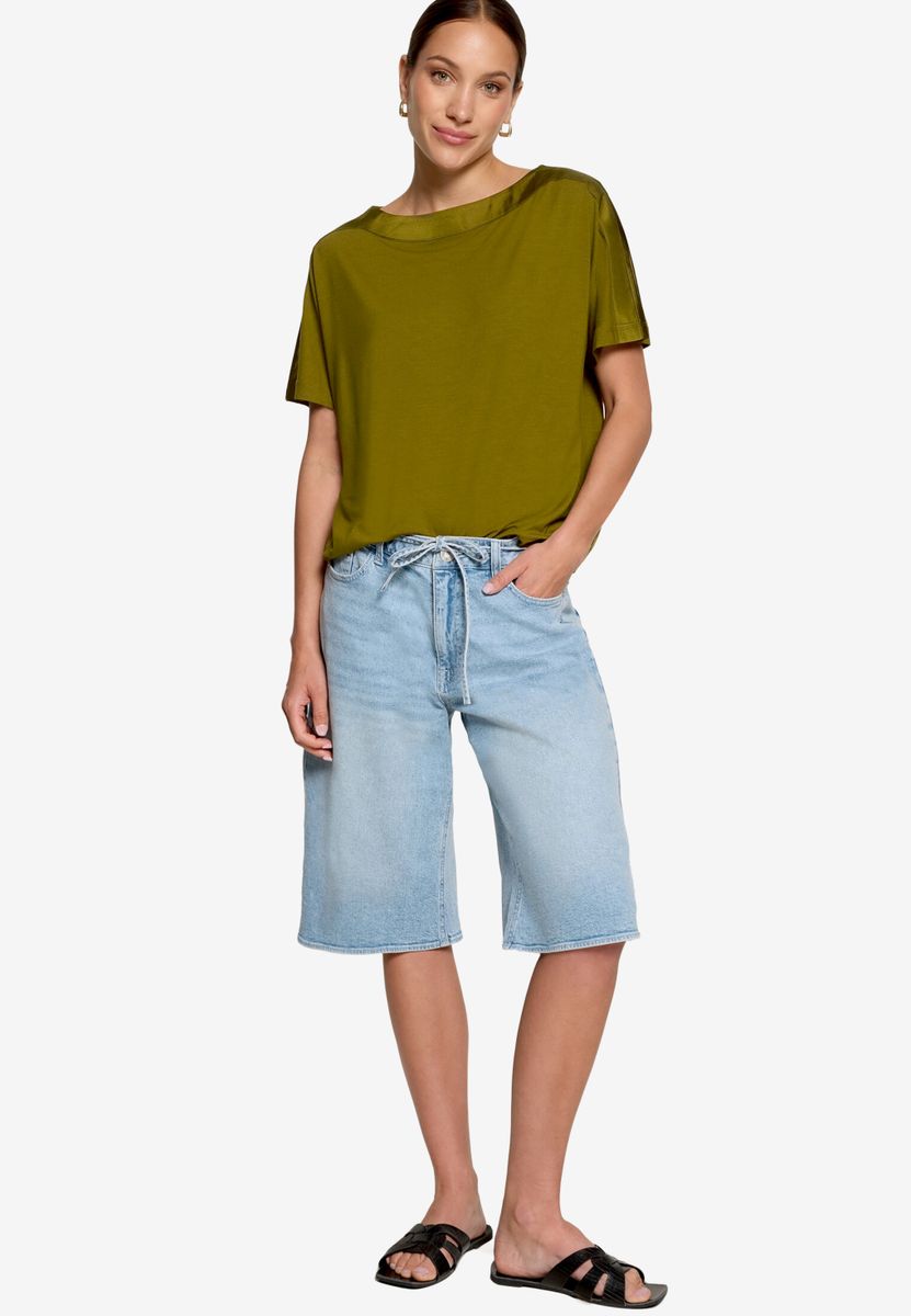 T-Shirt  mit U-Boot Ausschnitt